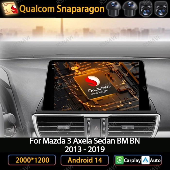 Android 14 Car Radio For Mazda 3 Axela 2013 - 2018 Carplay Auto Head Unit GPS WIFI 4G Navigation Mu