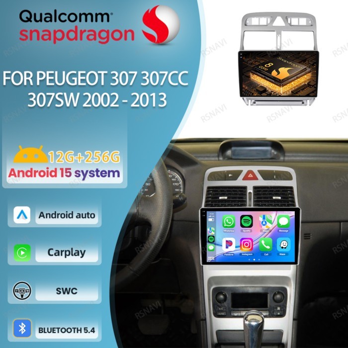 Car Radio Android 15 For Peugeot 307 307CC 307SW 2002 - 2013