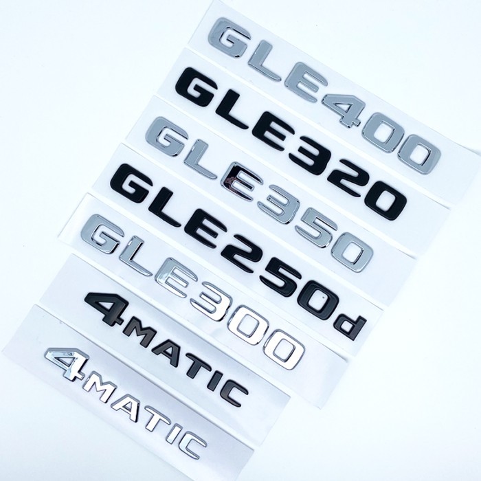 Letters Emblem Badge for Mercedes Benz GLE250d GLE300d GLE350d GLE400 GLE450 4Matic Car Styling Tru