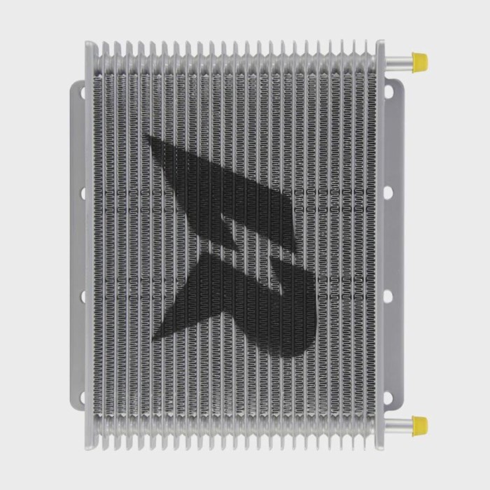 Tube & fin Oil Cooler Universal 25 Row Transmission 11"x7.8"x0.75" (280x198x19mm) inlet/outlet 9.6m
