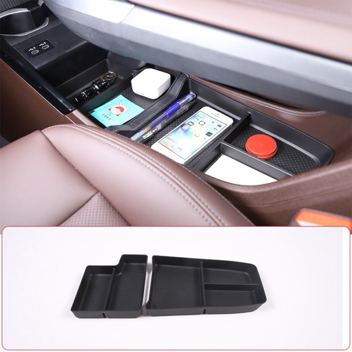 For BMW X1 IX1 U10 U11 2023-2024 TPE Black Car Central Control Lower Storage Box Mobile Phone Tray