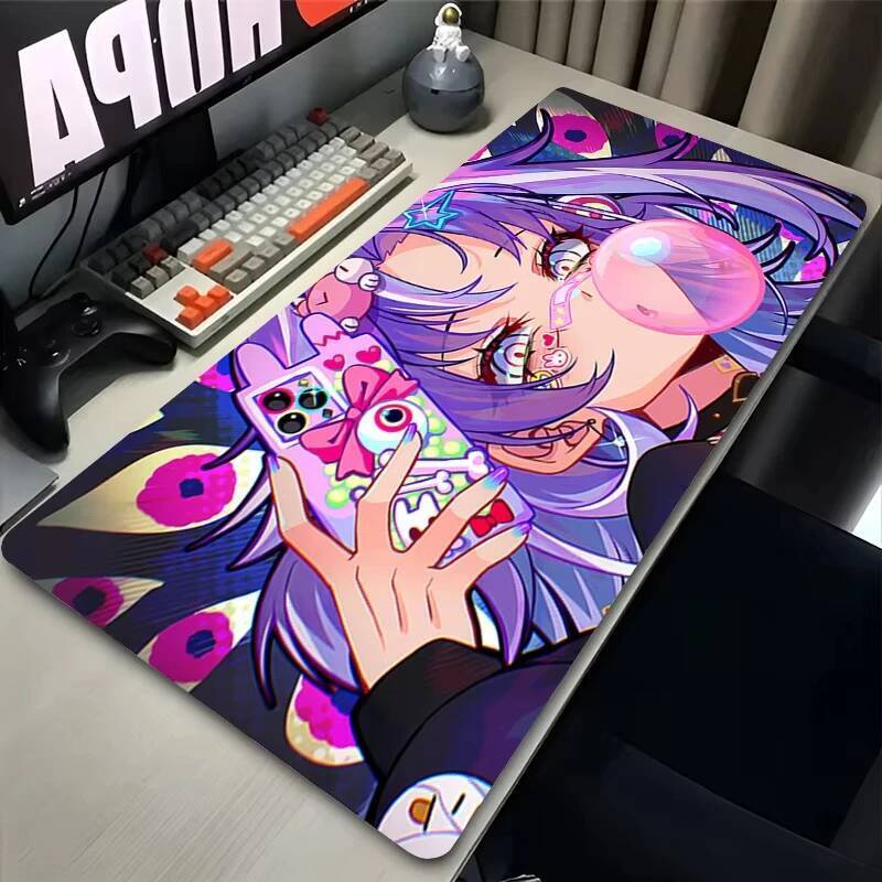 แผ่นรองเมาส์พรมสํานักงานแผ่นรองเม้าส์ Gamer พรมอุปกรณ์เสริมโต๊ะคอมพิวเตอร์แผ่น PC พรม V-Vshojo M-Mic
