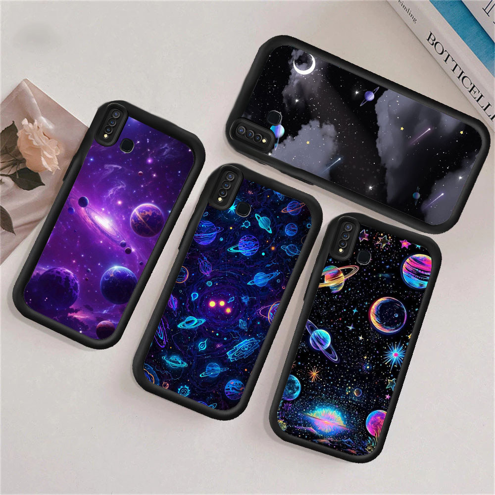 WB29 cosmic planets สําหรับ Hp ชุบ VIVO Y66 Y93 Y91C Y91 Y81s Y81 Y75 Y53s Y56 Y95 5G วัสดุ TPU