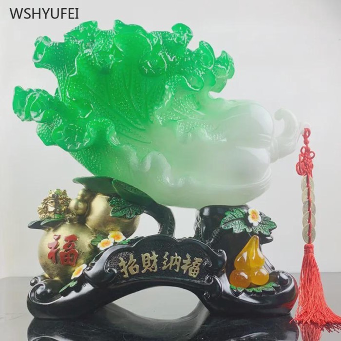 1 pc Jade Cabbage Decoration living room bedroom shop home decoration Vegetable styling Attract wea