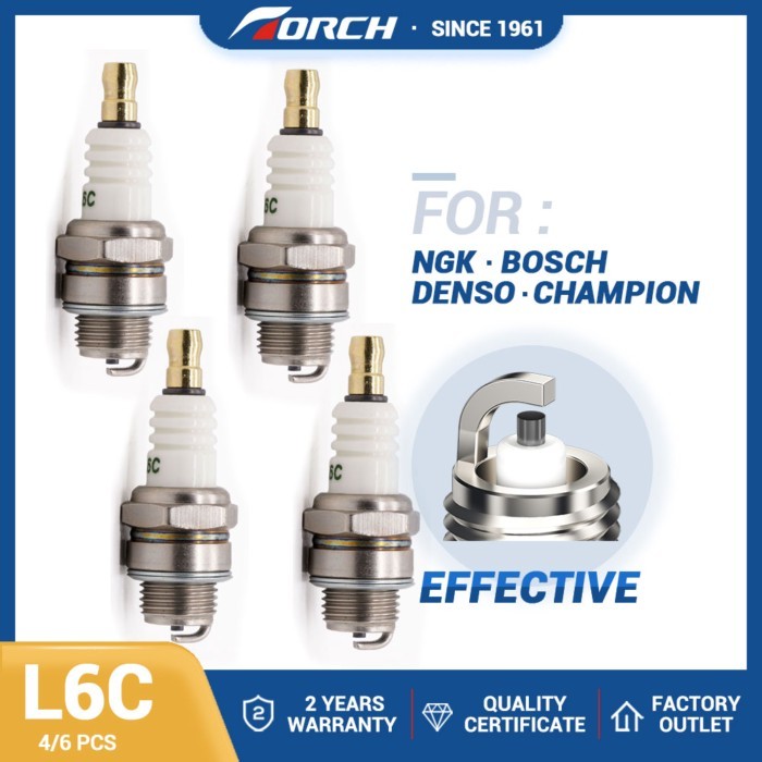 Engine Spark Plug TORCH L6C Replace for Champion CJ86 Denso W20M-US Candle BM6A  255 Enker FSC50C B