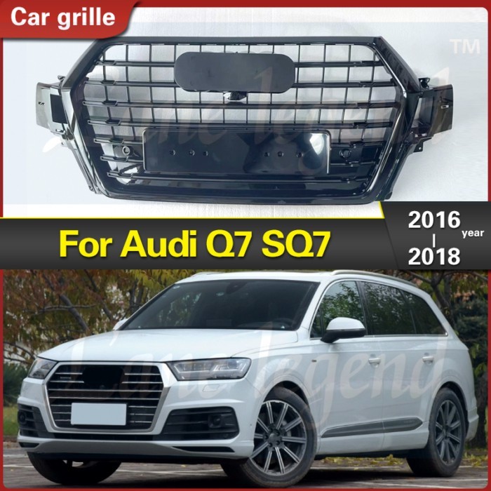 For Audi Q7 SQ7 2016 2017 2018 Racing Grills Front Bumper Grille Hood Grill Car Styling for SQ7 Sty