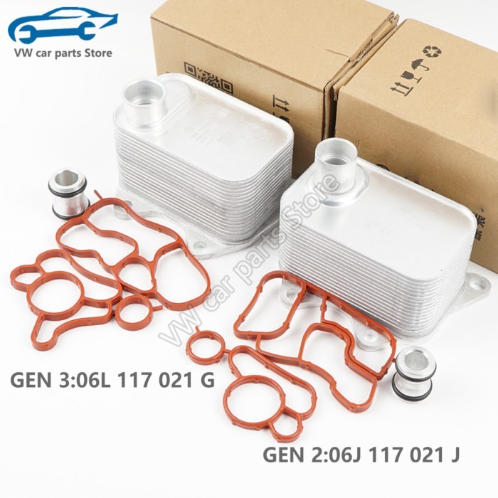 OEM 06J117021J 06L117021G Engine Aluminum Oil Cooler For VW Jetta Amarok Passat Golf CC Audi A4 A5