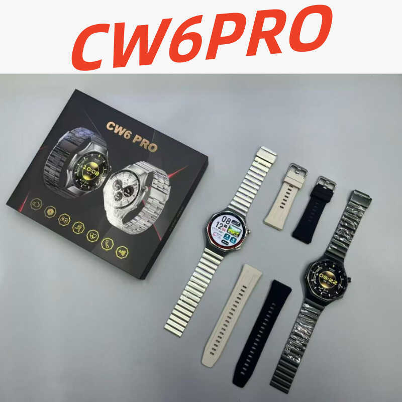 GT6 สินค้าใหม่ CW6MAX สมาร์ทวอทช์บลูทูธข้อมูลการโทร CW6PRO สมาร์ทวอทช์กีฬาหน้าจอกลม