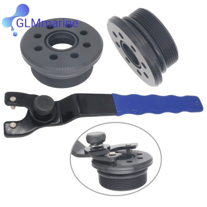 2 Pcs Screw Trim Cylinder with Universal Wrench 48630-96J03 for Suzuki 4-Stroke 90-300 HP Outboard