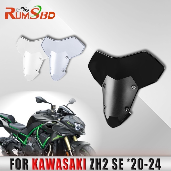 Motorcycle Wind Shield Guard Airflow Deflectors Visor Windshield Windscreen For Kawasaki ZH2 Z H2 S