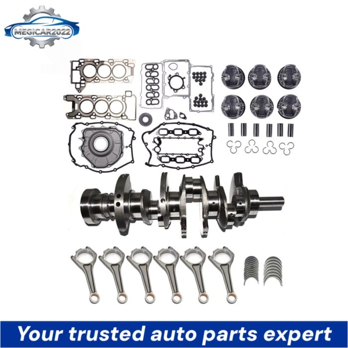 AJ126 3.0L V6 Engine Rebuild Overhaul Kit & Crankshaft Rod & Pistion For Jaguar XF XJ F-Type F-Pace
