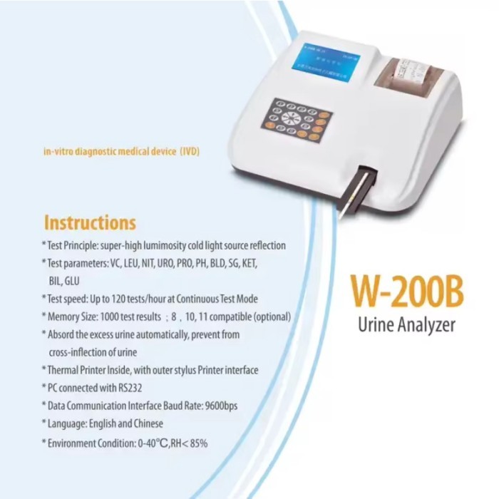 2025Automatic Urine Urine test Urine Test 10-14 Items Urinalysis Machine