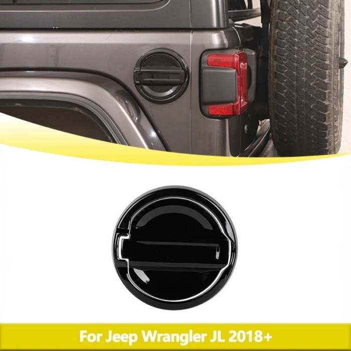 Tank Covers for Jeep Wrangler JL Car Oil Fuel Tank Cap Decoration Trim for Jeep Wrangler JL 2018-20