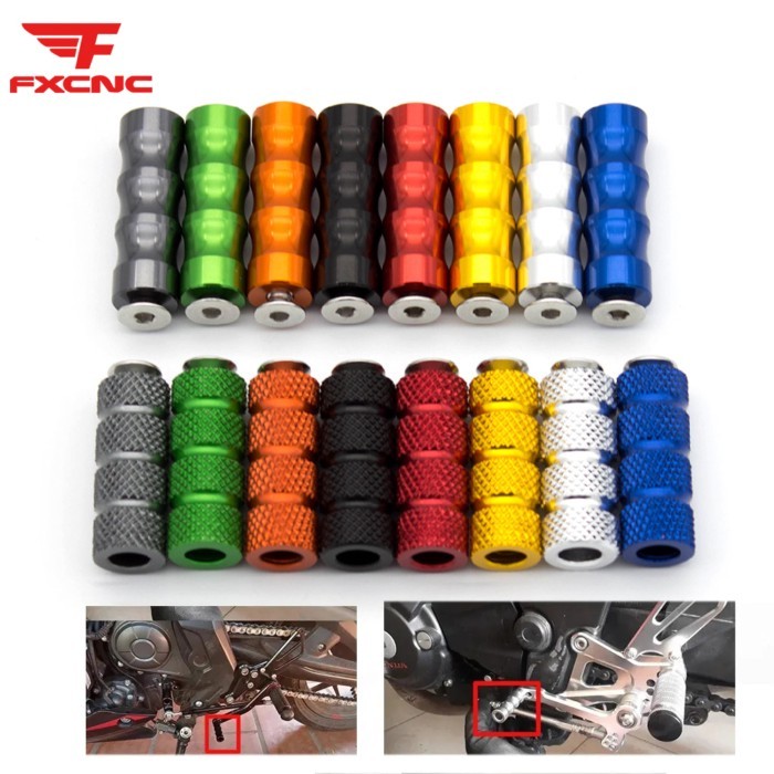 For Kawasaki ZX636R ZX6RR ZX7R ZX7RR ZX9R 6MM Motorcycle Gear Shift Brake Lever Toe Pegs Toepegs Pe