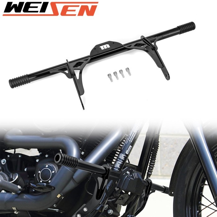 Motorcycle Front Engine Guard Crash Bar+Footsteps for 2006-2017 Harley Davidson Dyna LOW RIDER SWIT