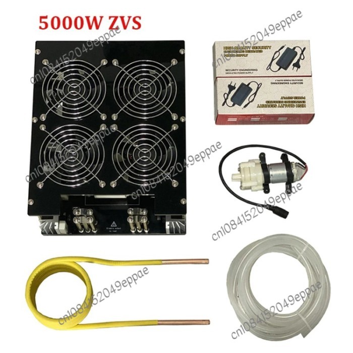 5000W ZVS Induction Heater Module High frequency Induction Heating PCB Board Melted Metal + Coil+Pu