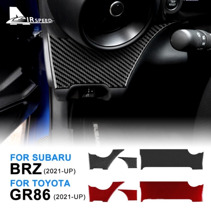 Real Carbon Fiber Sticker For Subaru BRZ Toyota GR86 2021 2022 2023 2024 Car Center Console Decorat