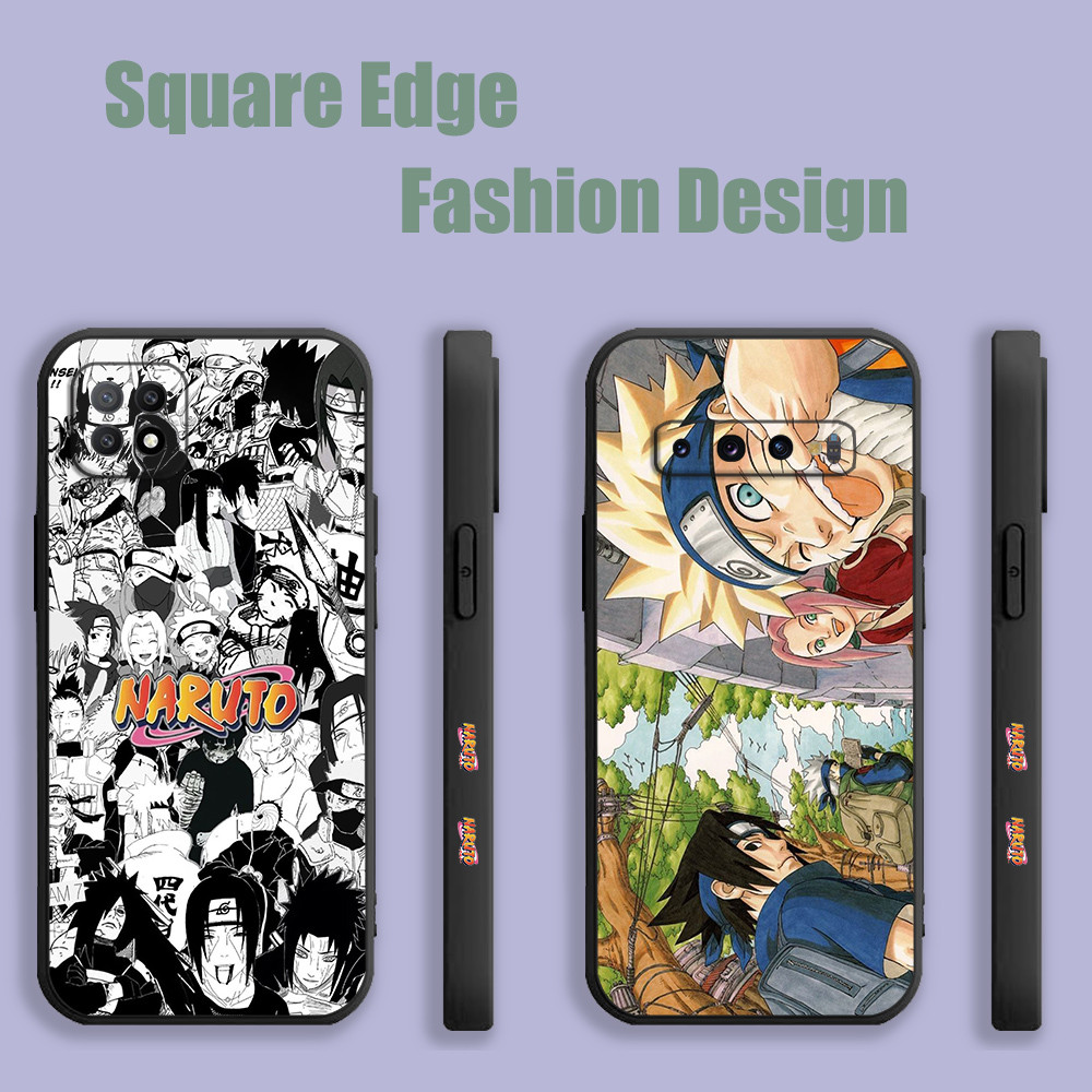 ปลอกสําหรับ Huawei Nova 9 Y70 Plus 90 Lite 70 X6 X8 P60 Pro X9A Naruto Series JGL39 เคสโทรศัพท์ขอบสี