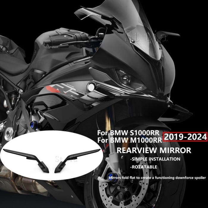 For BMW S1000RR S 1000RR M1000RR M 1000RR 2019-2024 Motorcycle Rear View Mirrors Adjustable Aluminu