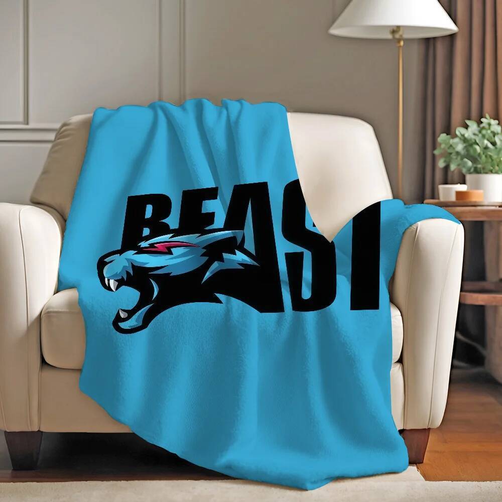 Vlogger ผ้าห่ม M-mrbeast อบอุ่นและนุ่มเหมาะสําหรับห้องนอนห้องนั่งเล่นโซฟาเตียง Office Travel Camping