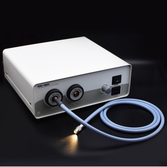 150W Double-Hole Medical Cold Light Source Fiber Optic Endoscope Microscope Halogen Surgical Light