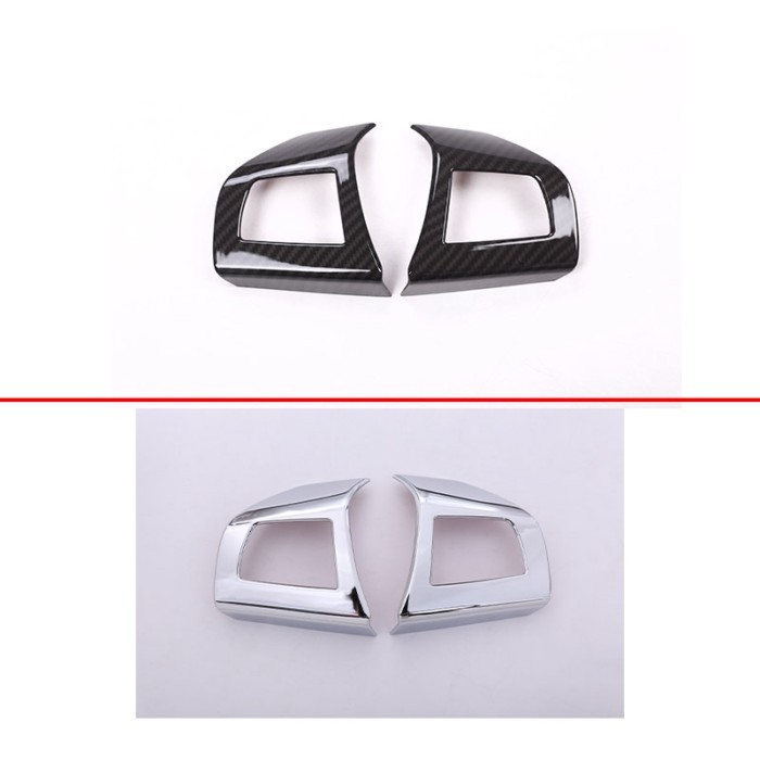 For Maserati Levante Ghibli Quattroporte ABS Carbon fiber Style Steering Wheel Button Frame Decorat