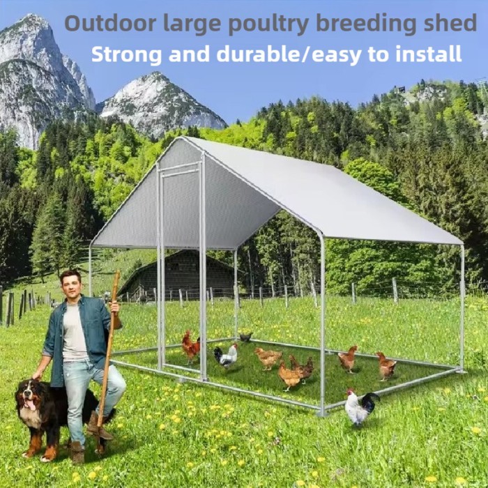 Outdoor Large Chicken Cages Poultry Thickened Galvanized Pipes Duck Sheds Farms Poultry Cages Rain