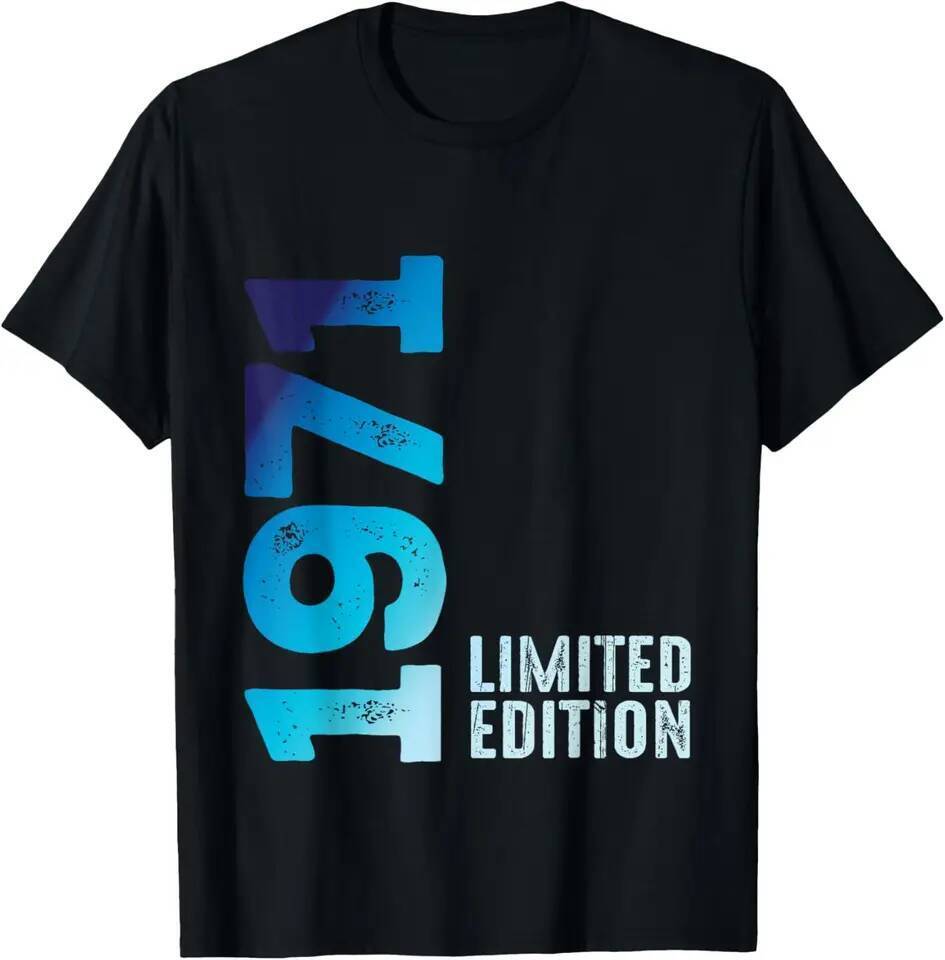 ที่ยอดเยี่ยมปี 1971 Vintage ตั้งแต่ 1971 Limited Edition 1971 เสื้อยืดแขนสั้นบุรุษเสื้อผ้ากราฟิก T เ
