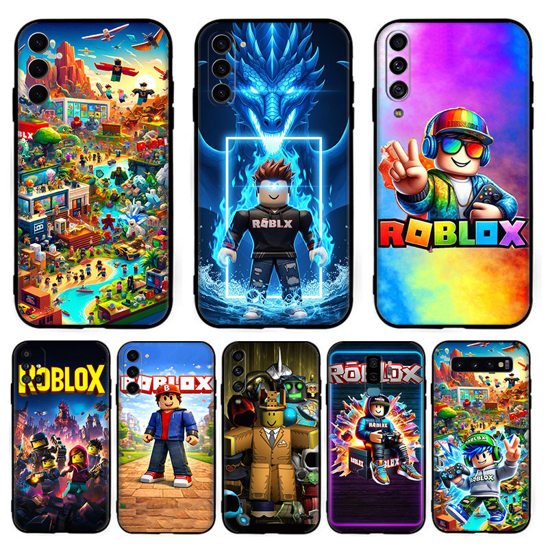 SAMSUNG สําหรับSamsung A6 A8 Plus A7 A9 A10 A10S A11 A12 A13 Roblox Anime4Y1 TPUซิลิโคนสีดําโทรศัพท์
