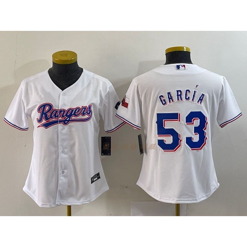 Texas Rangers Texas Rangers ผู้ชายผู้หญิงชุดเบสบอล 53 Carcia Youth Jersey