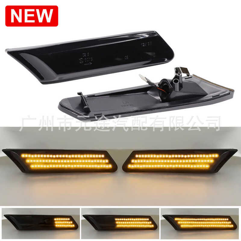 เหมาะสําหรับ Porsche 911/997/987/GT3/GT2 แบบไดนามิกด้านข้างโลโก้ไฟเลี้ยว Fender ด้านข้าง