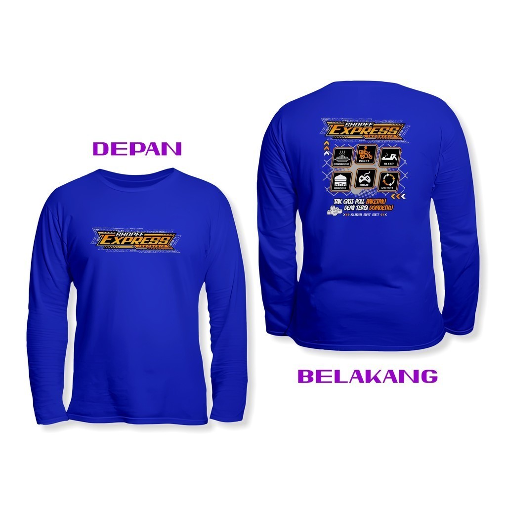 Sat Set Shoppee Express DB Courier เสื้อยืดแขนยาว Distro เสื้อยืด