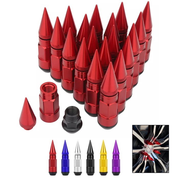 M12X1.5/M12X1.25 Spiked Aluminum Extended Tuner Wheels Rims Lug Nuts Racing For Rays lug nuts bolt