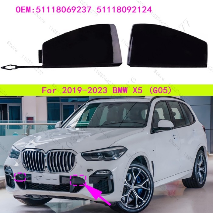 For 2019-2023 BMW X5 40i 40ix 45ex 50ix M50ix (G05) Front Bumper Tow Hook Cap Cover (No paint) 5111