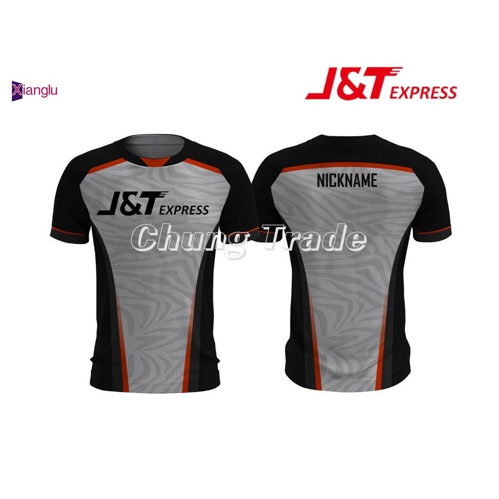 เสื้อยืด J & T Express สีแดงระเหิด / Aa Bu J & T สีแดงไมโครไฟเบอร์พลัสขนาด / เสื้อ J & T (ในสต็อก)