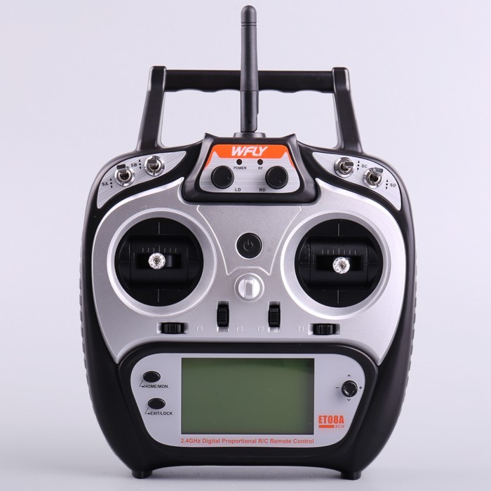 WFLY ET08A New Version 2.4G 8CH RC radio transmitter receiver RF206S the best remote for rc beginne