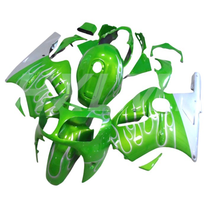 Injection Motorcycle Fairings Kit For KAWASAKI Ninja ZX-12R 2000 2001 ZX 12R ZX12R 00 01 Green Blac