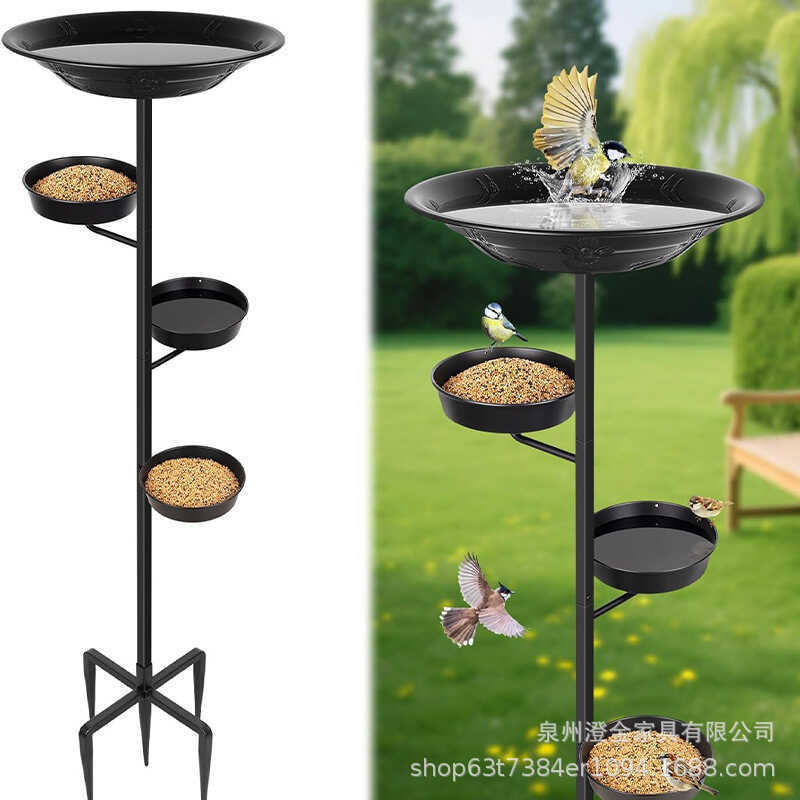 Iron Bird Feeder โมเดิร์น Simple Bird Feeder สวนกลางแจ้ง Iron Bird Feeder
