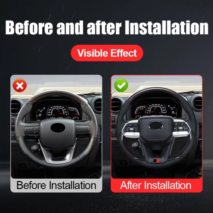 For Toyota Land Cruiser 76 79 80 Upgrade Steering Wheel Assembly LC76 LC79 LC80 Interior Modificati