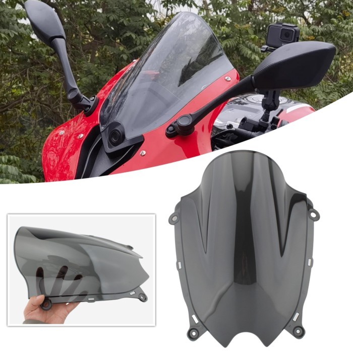 Motorcycle Windshield Windscreen for QJMOTOR SR800 SR600RS Wind Shield Gray