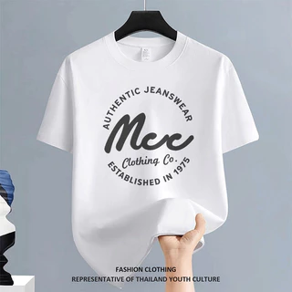 1330 CASUAL Christmas สีขาว-ดำ ผู้ชาย สตรีทแฟชั่น ลายการ์ตูน สีดําแขนสั้น คอกลม เสื้อยืด NEW YEAR OVERSIZE COOL
