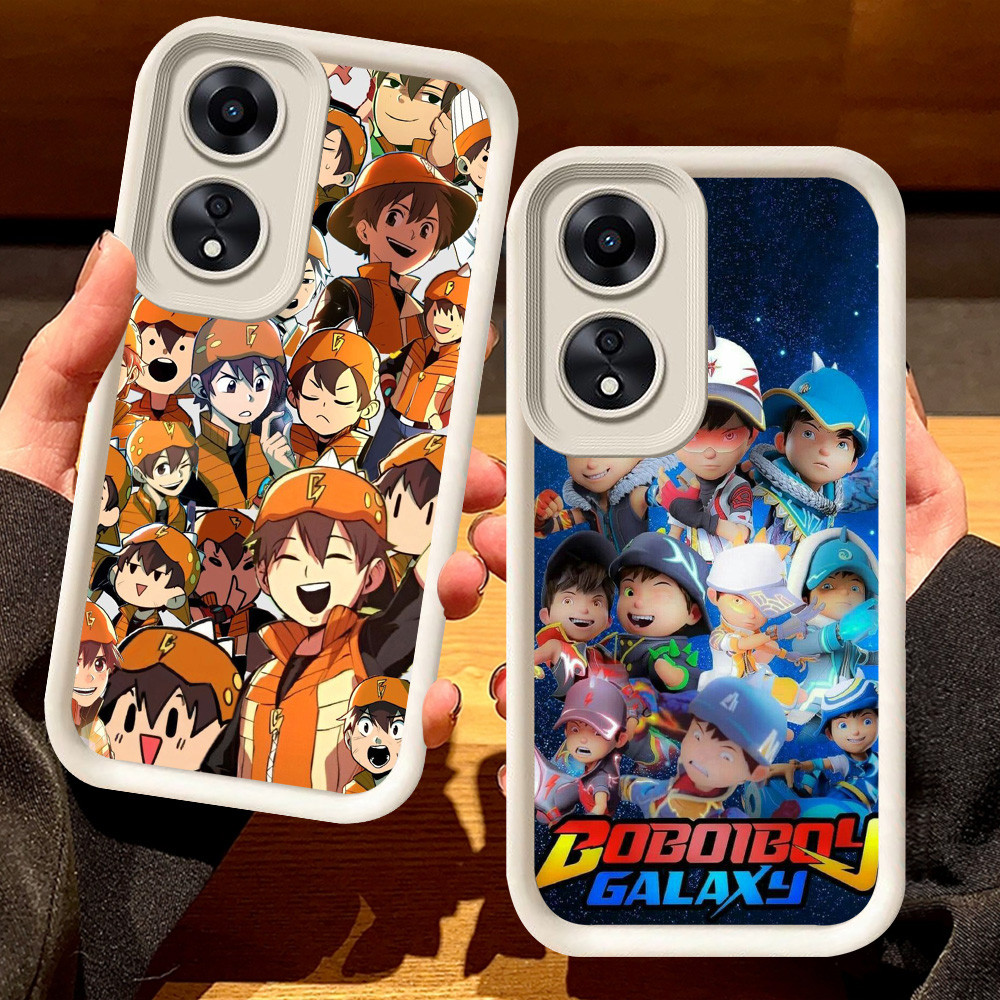 G-7 เคส BoBoiBoy น่ารักสําหรับ OPPO A17 A78 A98 5G สีดําและสีขาว