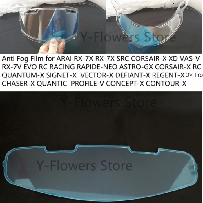 Anti Fog Film for ARAI RX7X/SRC CORSAIR-X/RC RX-7V/RC CHASER-X QUANTIC PROFILE-V CONCEPT-X CONTOUR-