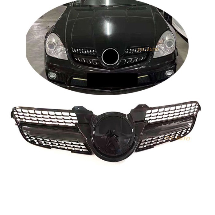R171 grille Diamond Front Grille for Mercedes Benz SLK R171 bumper 2008 2009 2010