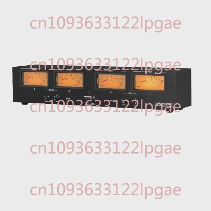 Power Amplifier 4 Meter Head VU Meter, Level Meter Spectrum Meter, with Backlight, Voice-activated
