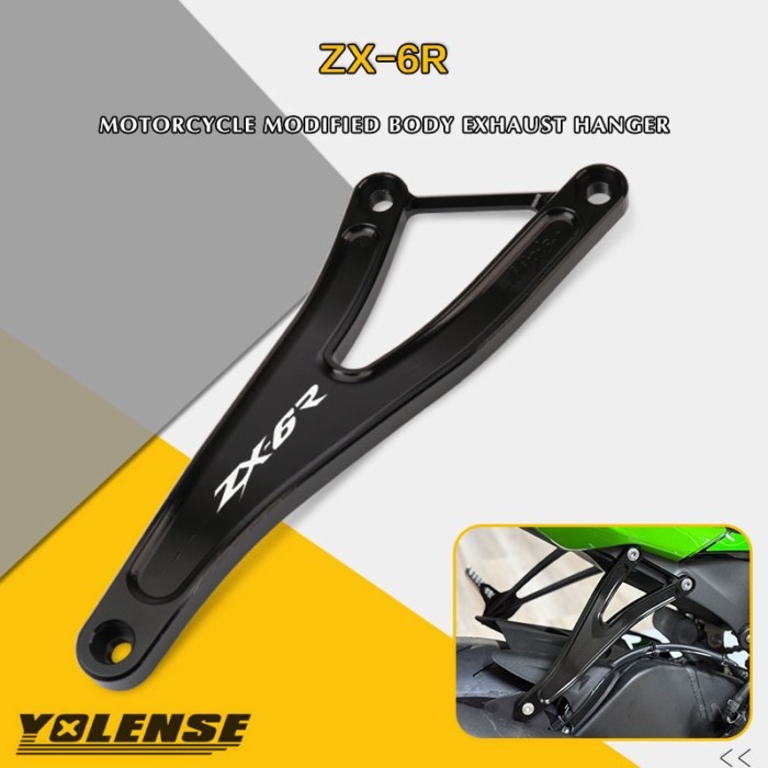Motorcycle Foot Peg Exhaust Hanger Bracket Rear Footrest Blanking Plate Fit For ZX-6R ZX6R ZX 6R ZX