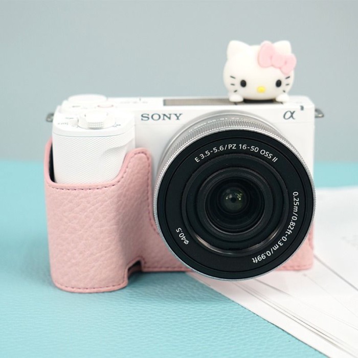 Sony ZVE10M2 เคสป้องกันกล้อง ZVE10 กระเป๋ากล้องรุ่นที่สอง A6700 Half-Pack Base Leather Case Accessor