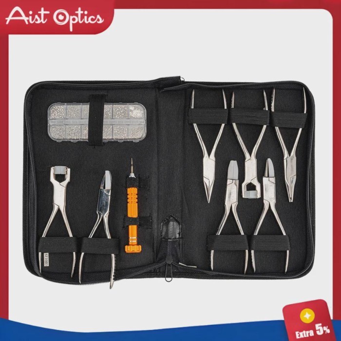 Aist New Multifunctional Glasses Pliers Set Mirror Legs Nose Holder Pliers Glasses Repair Manual To