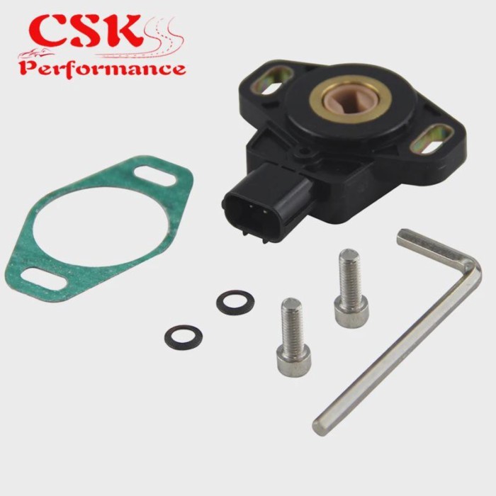 Black Throttle Position Sensor With Gasket & Bolts for Honda Civic K20 K20A K20A2 K20A3 Integra RSX