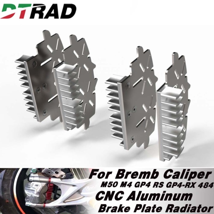 Motorcycle Brake Plate Radiator Caliper Heat Sink Cooling For Bremb Calipers M50 M4 GP4 RS GP4 -RX